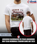 Arkansas Razorbacks vs Texas Longhorns DKR Texas Memorial Stadium Game Day 2025 shirt
