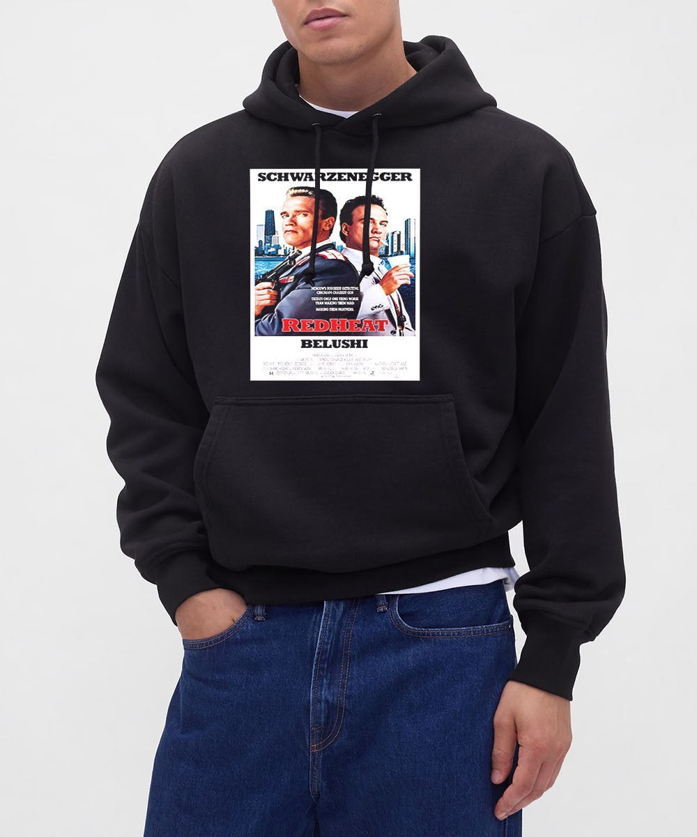 Arnold Schwarzenegger and James Belushi Schwarzenegger RedHeat shirt