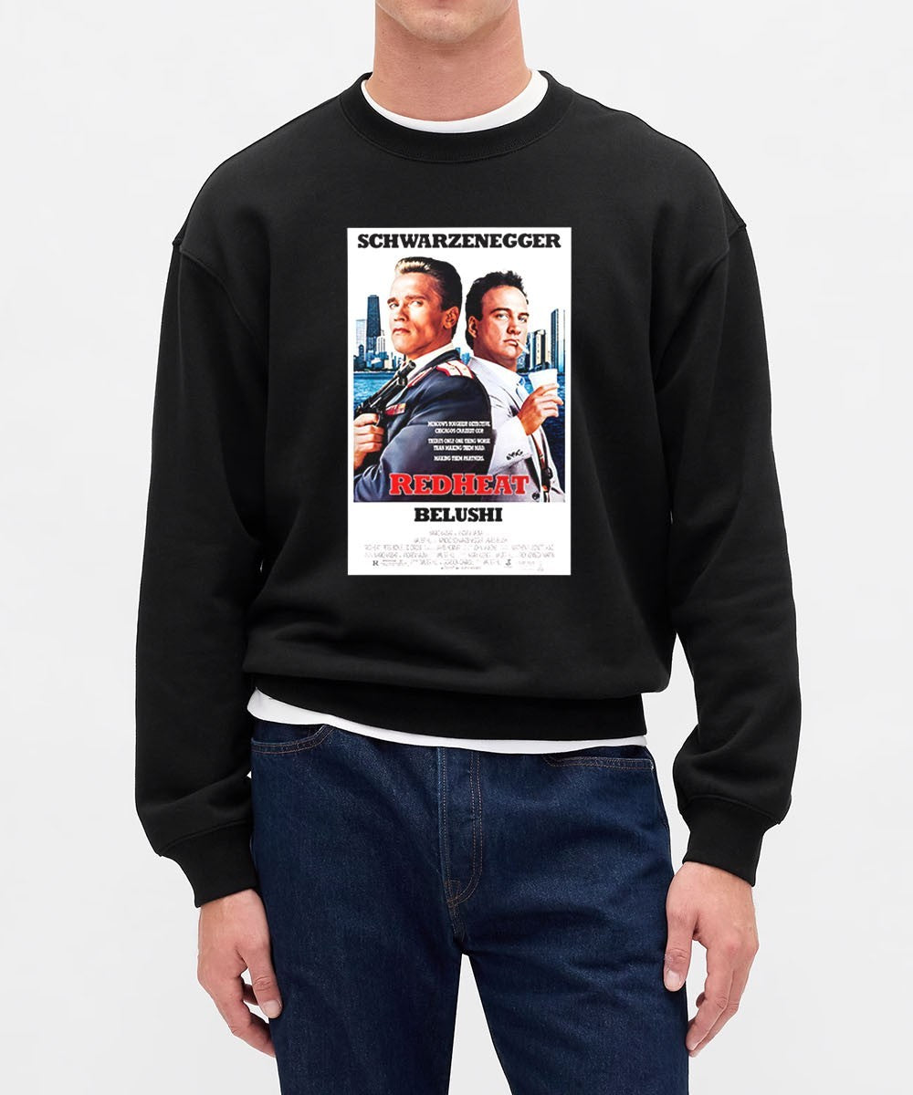 Arnold Schwarzenegger and James Belushi Schwarzenegger RedHeat shirt