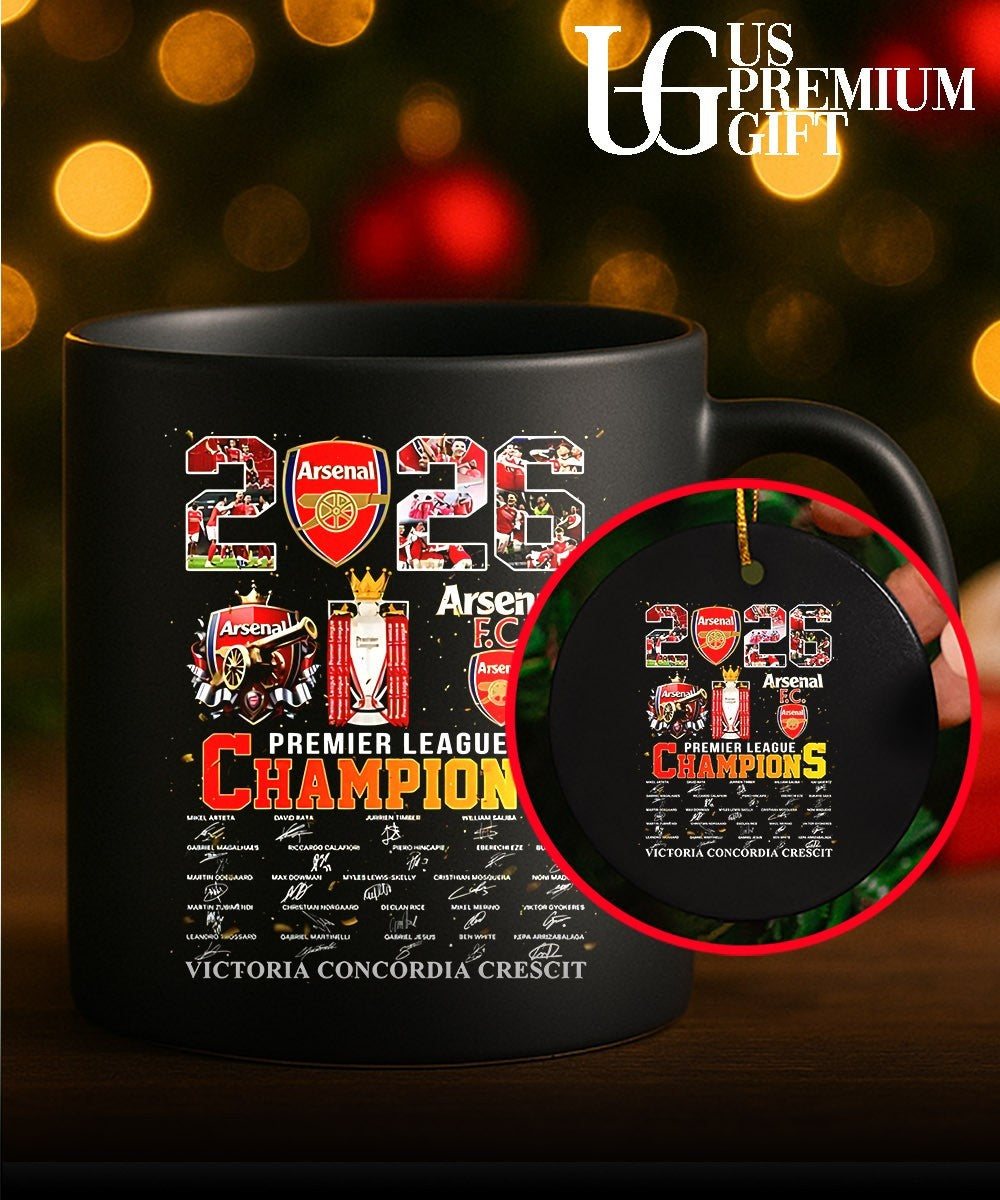 Arsenal 2026 Premier League Champions Victoria Concordia Crescit shirt