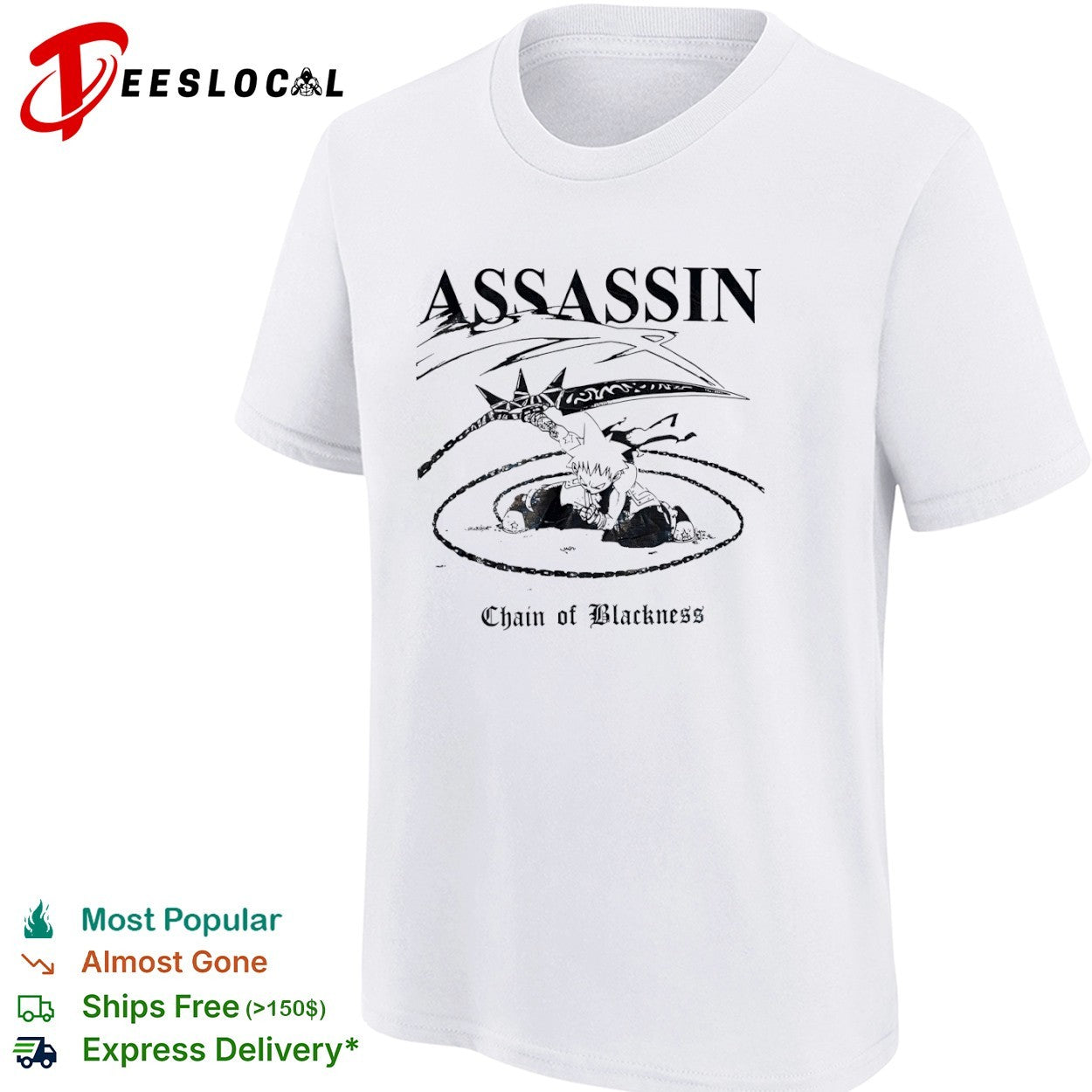 Assassin Chain of Blackness Anime Character shirt