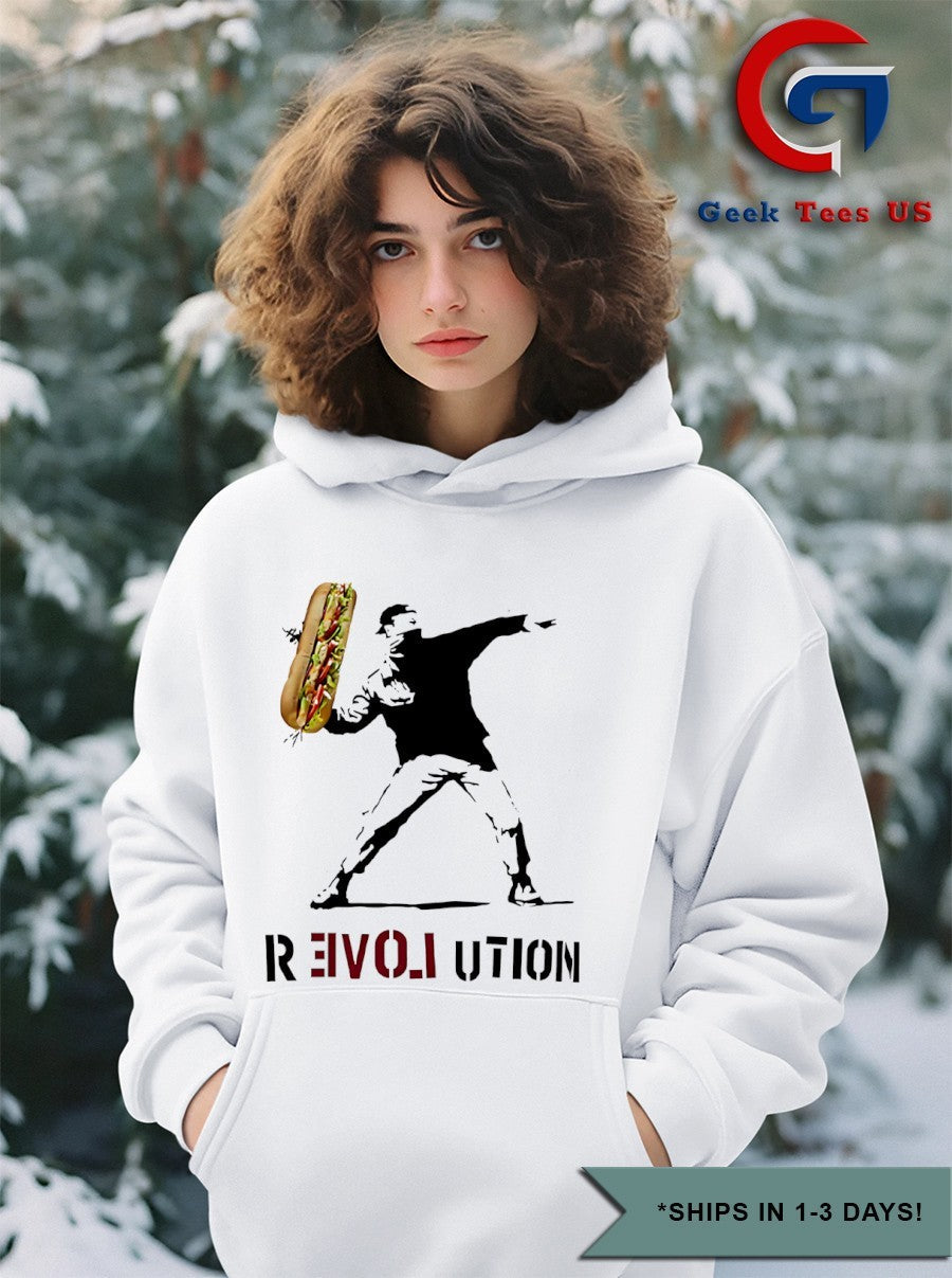 Assault with a Deli Weapon flower thrower parody shirt