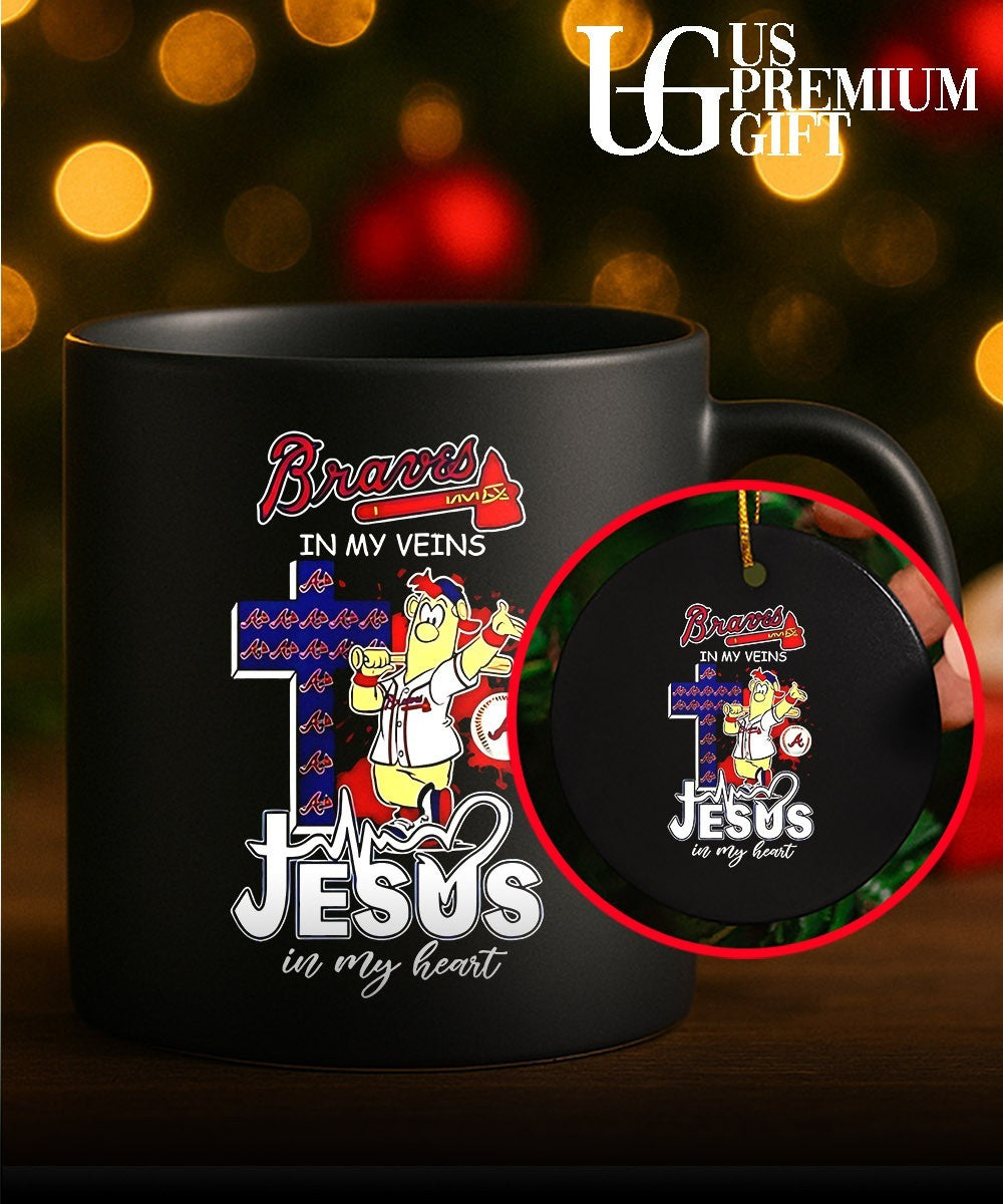 Atlanta Braves In My Veins Jesus In My Heart mascot shirt