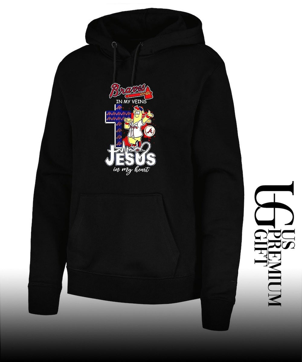 Atlanta Braves In My Veins Jesus In My Heart mascot shirt
