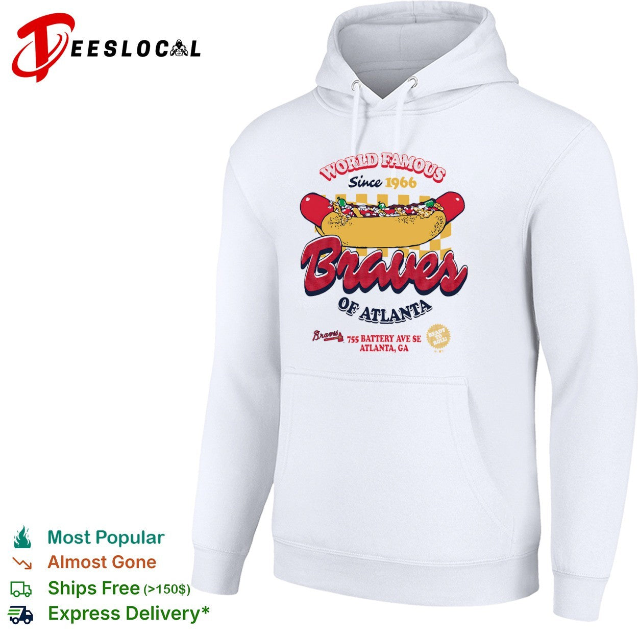 Atlanta Braves World Famous Since 1966 Hot Dog Ready to Roll shirt