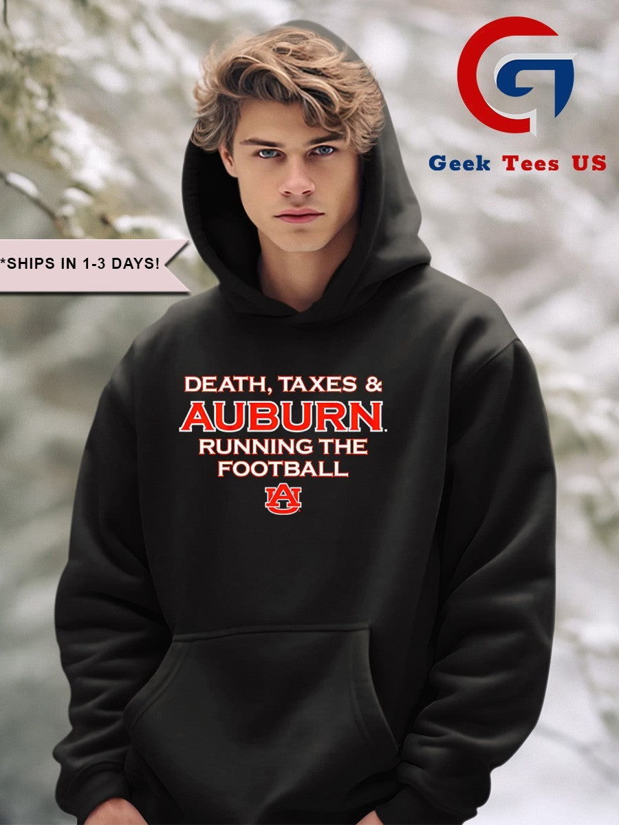 Auburn Tigers Death Taxes and Auburn Running the Football shirt