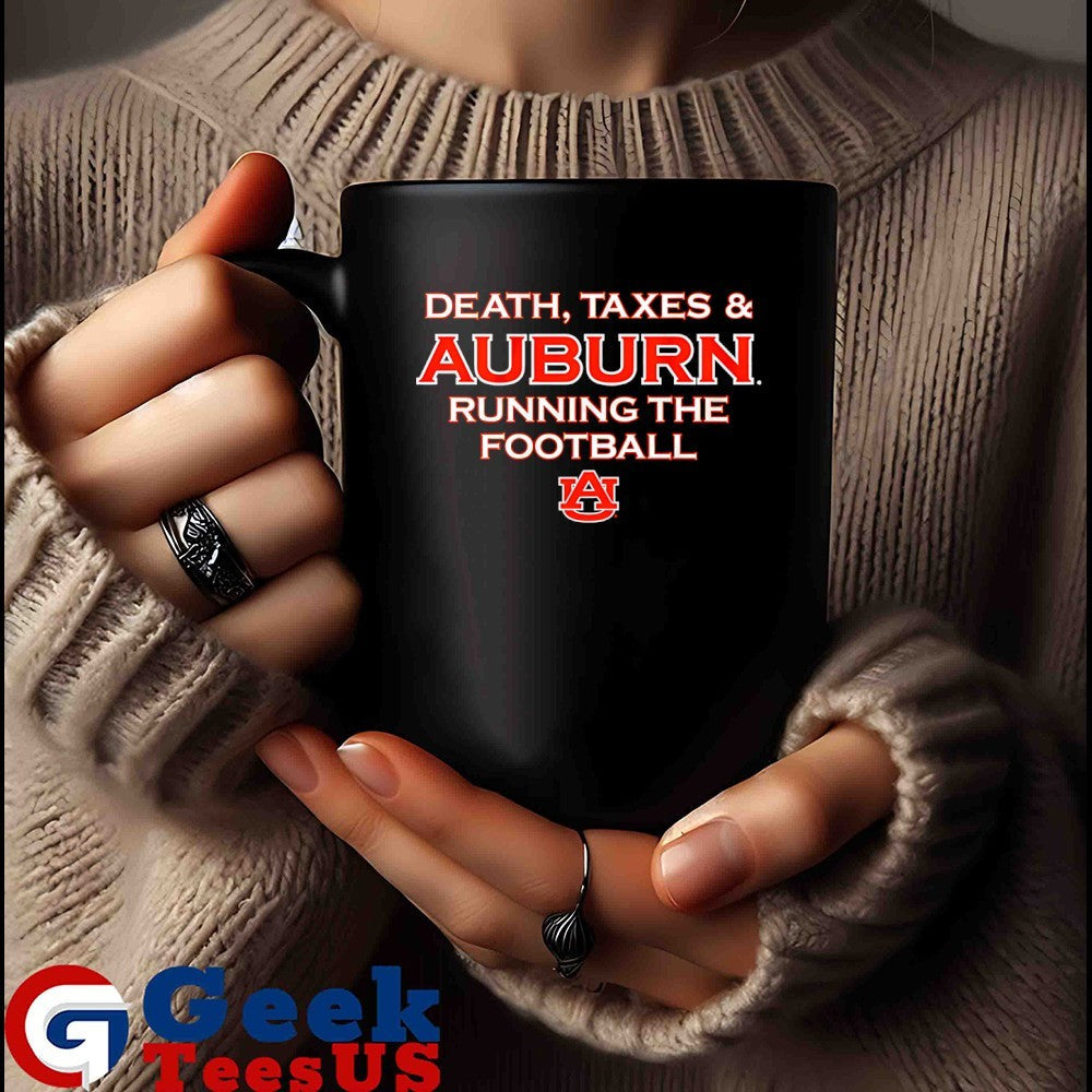 Auburn Tigers Death Taxes and Auburn Running the Football shirt