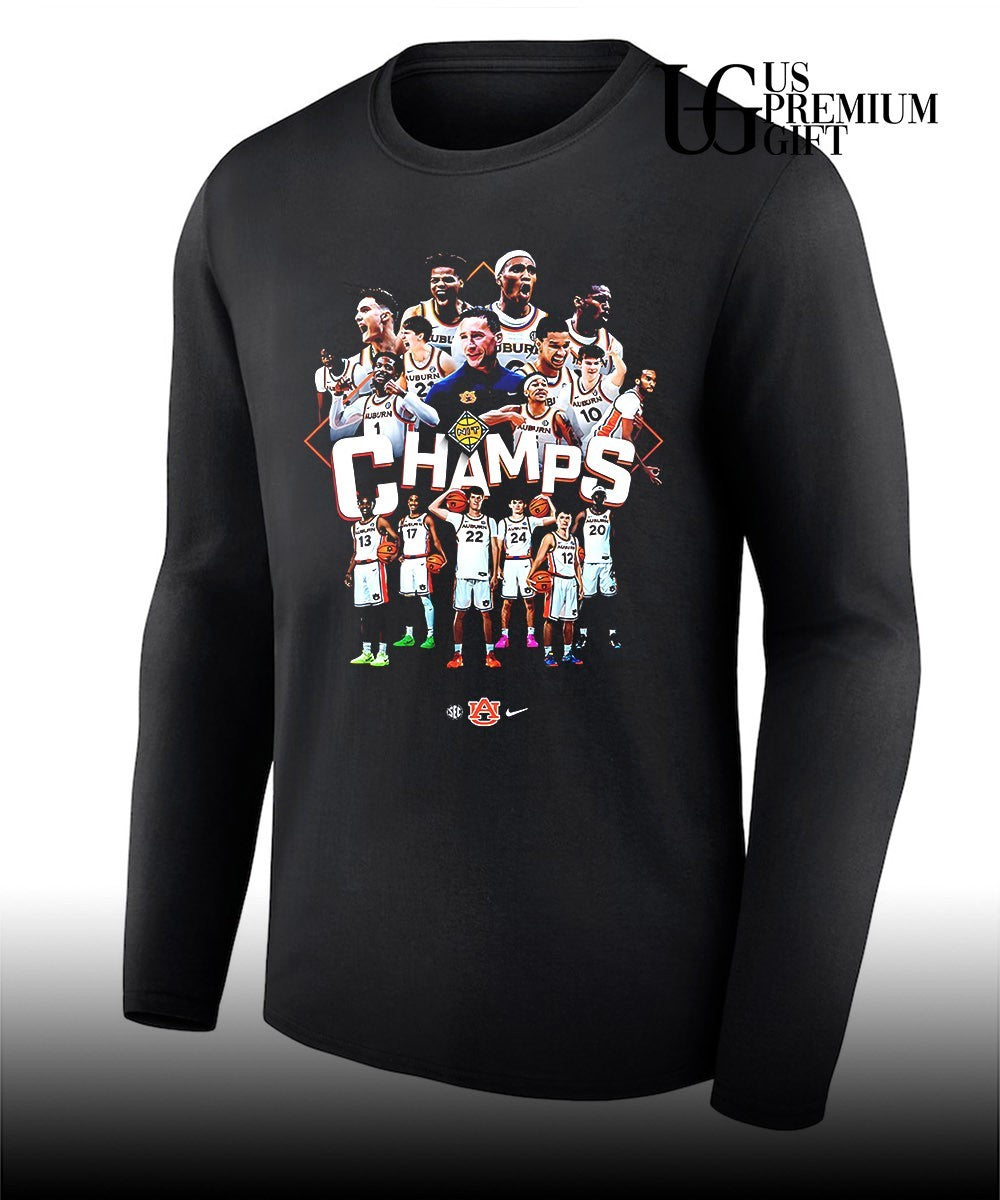 Auburn Tigers Men’s Basketball 2026 NIT Champions Team members poster shirt