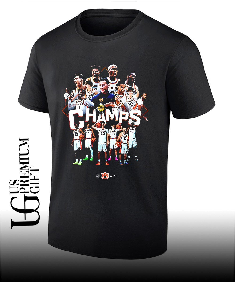 Auburn Tigers Men’s Basketball 2026 NIT Champions Team members poster shirt