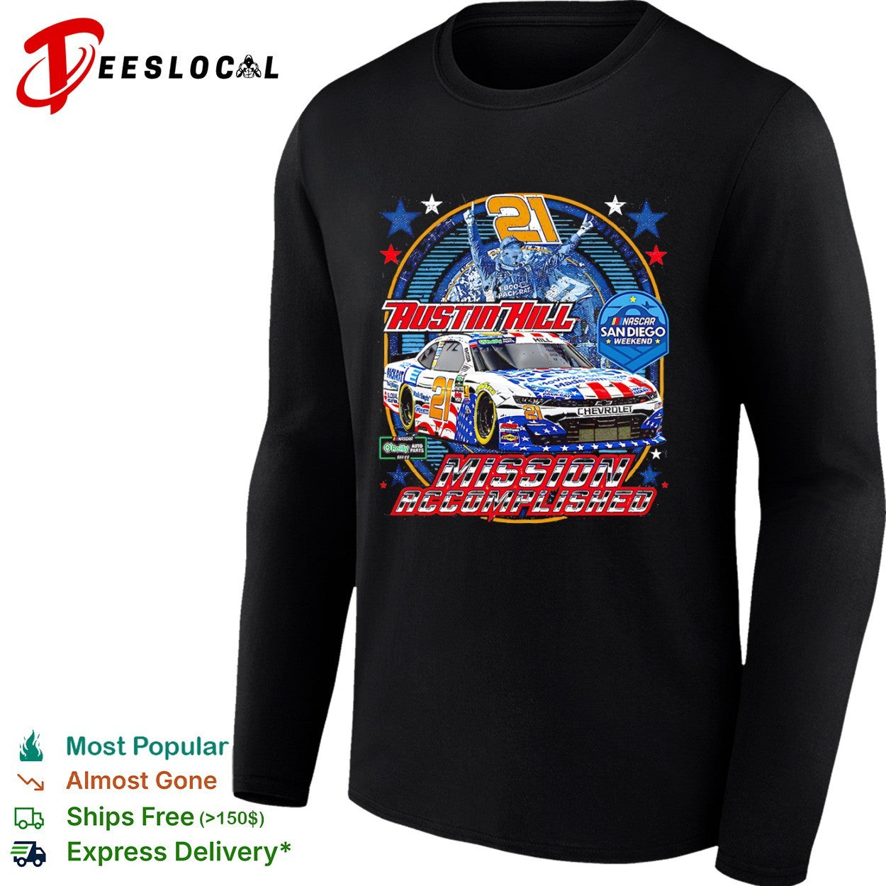 Austin Hill NASCAR San Diego Weekend 21 Winner Mission Accomplished 2026 shirt