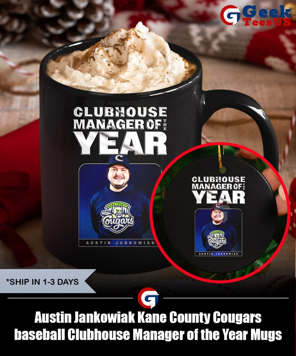 Austin Jankowiak Kane County Cougars baseball Clubhouse Manager of the Year shirt