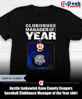 Austin Jankowiak Kane County Cougars baseball Clubhouse Manager of the Year shirt