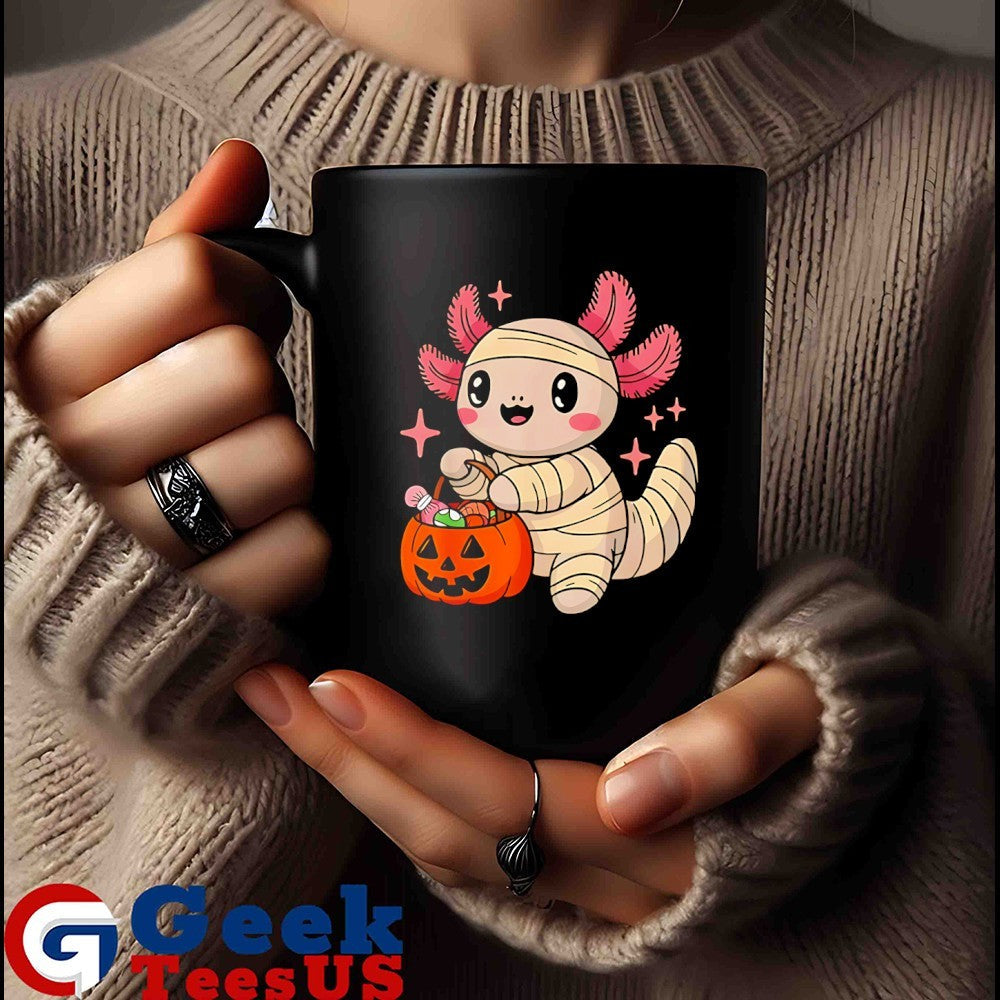 Axolotl mummy pumpkin Halloween 2025 shirt