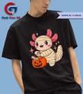 Axolotl mummy pumpkin Halloween 2025 shirt