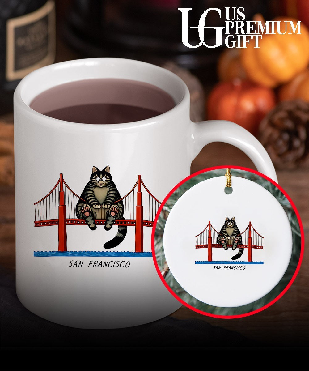 B. Kliban Cat San Francisco Bridge Ryan Gosling shirt