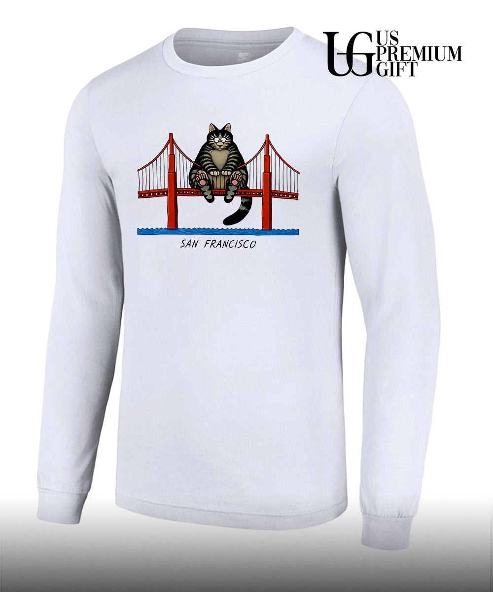 B. Kliban Cat San Francisco Bridge Ryan Gosling shirt
