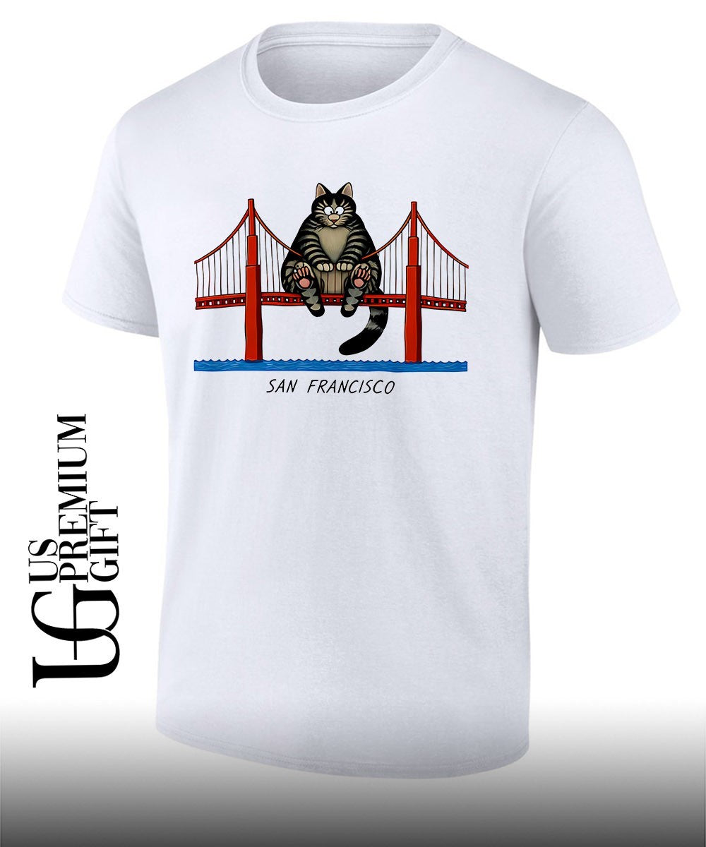 B. Kliban Cat San Francisco Bridge Ryan Gosling shirt