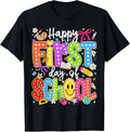 Preppy Happy First Day of School Back to School Teacher Kids T-Shirt
