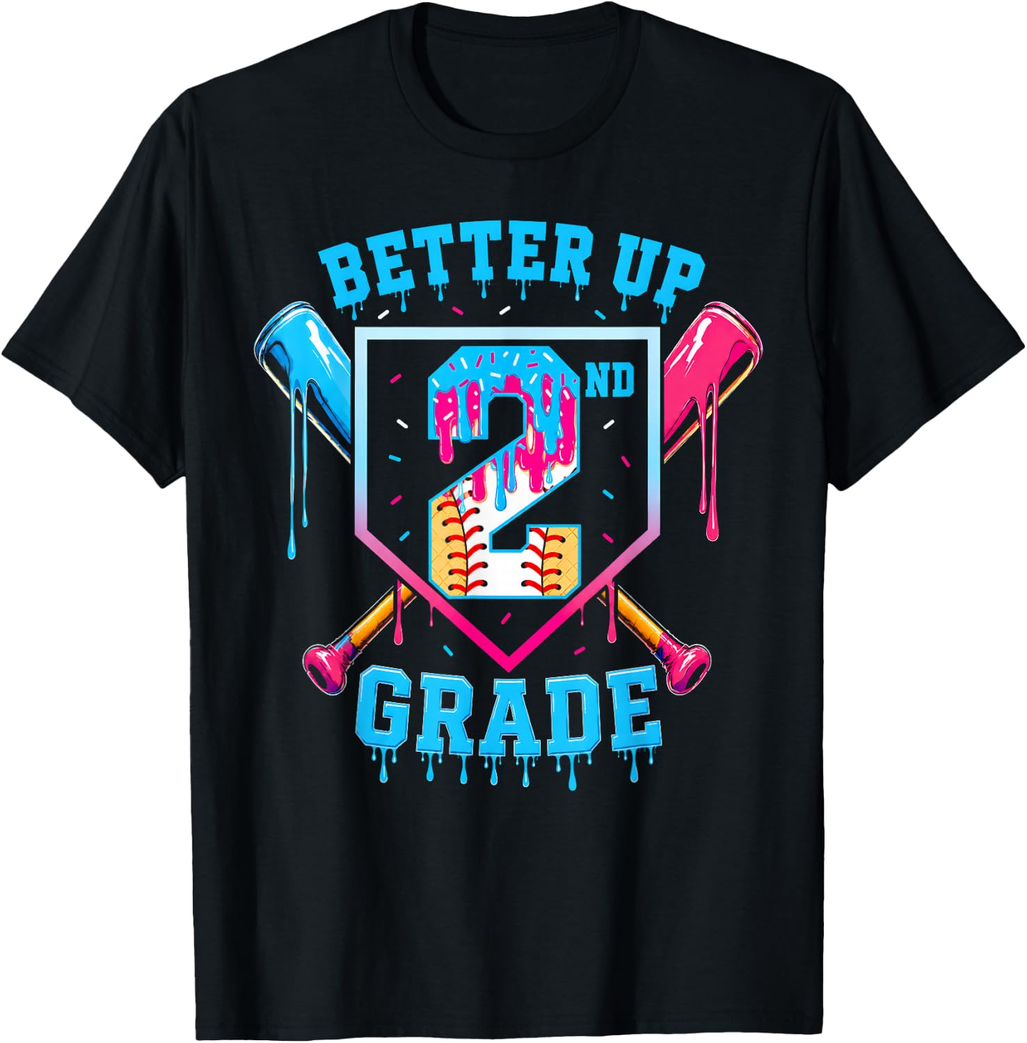 Cool 2nd Second Grade Baseball Boys Back to School First Day T-Shirt