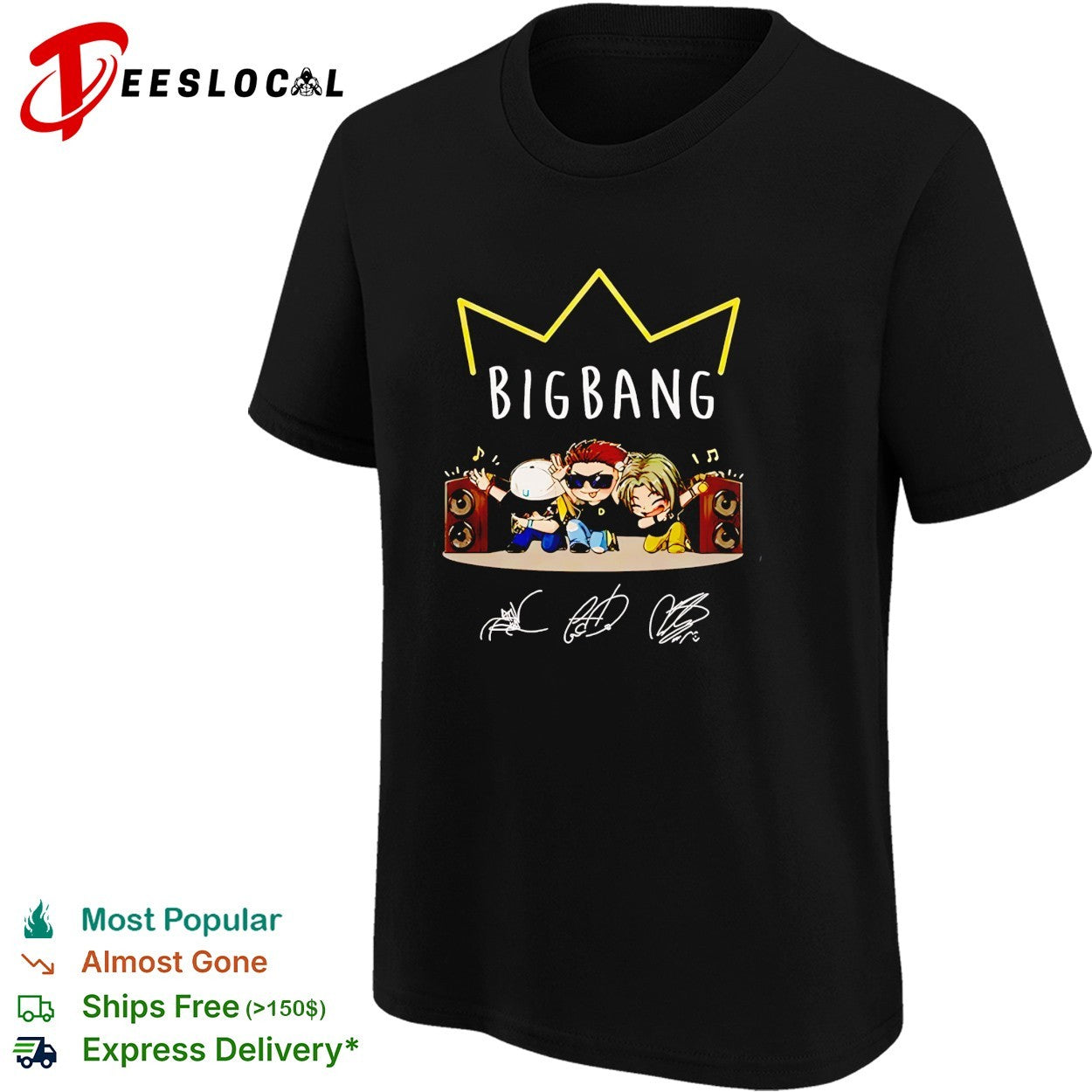 BIGBANG chibi portrait signature shirt