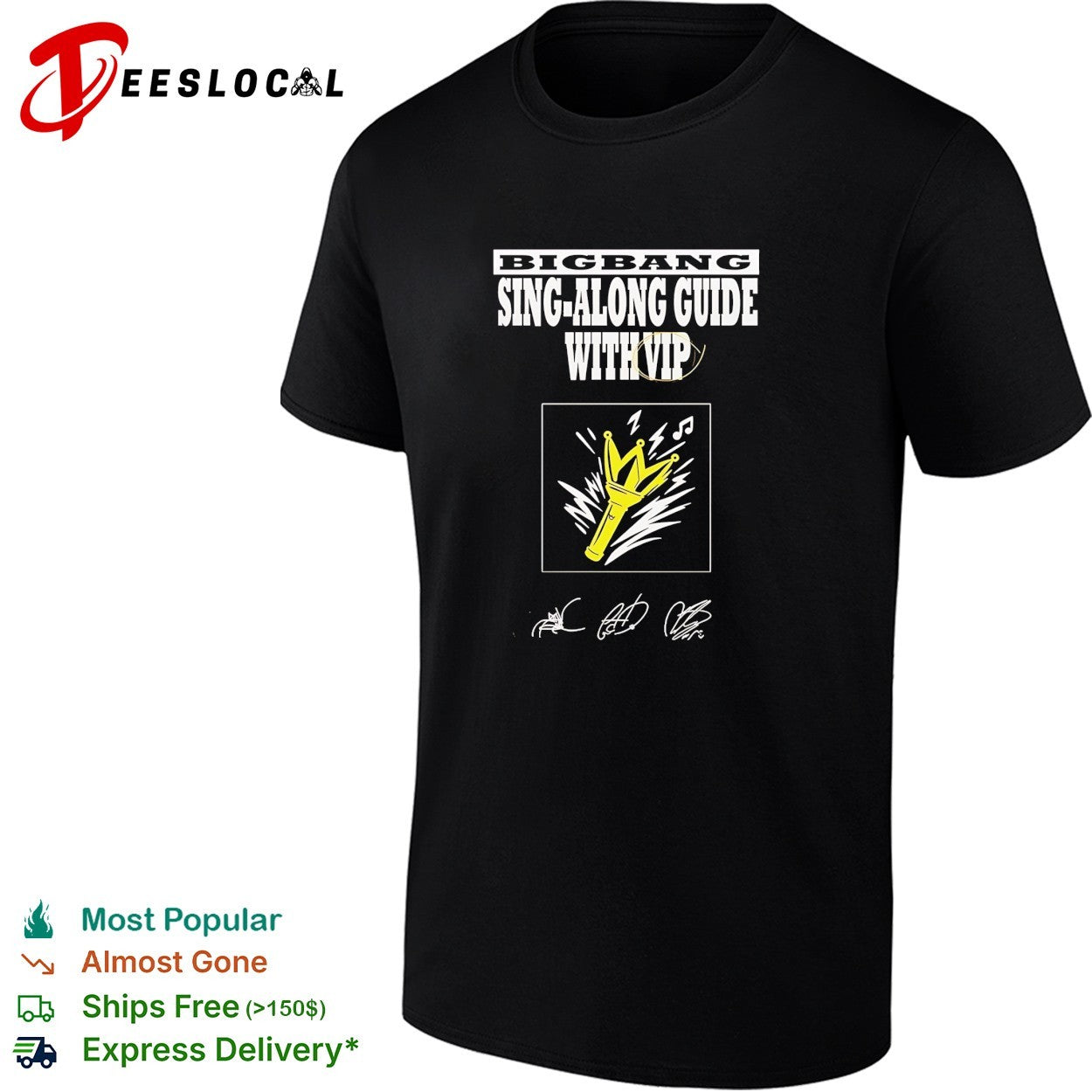 BIGBANG sing along guide with VIP lightstick shirt