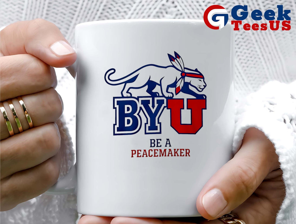 BYU be a Peacemaker logo shirt