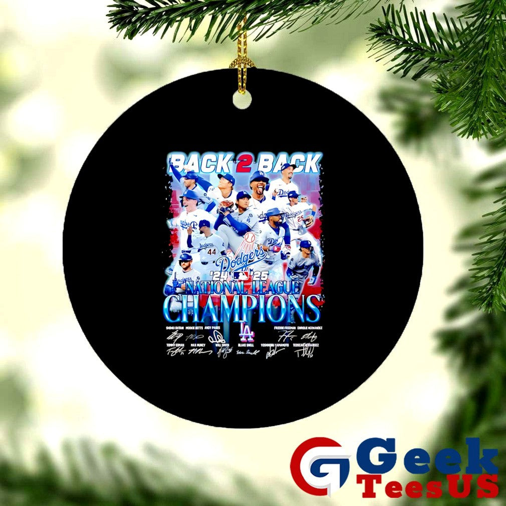 Back 2 Back 2024-2025 National League Champions Los Angeles Dodgers baseball signature shirt