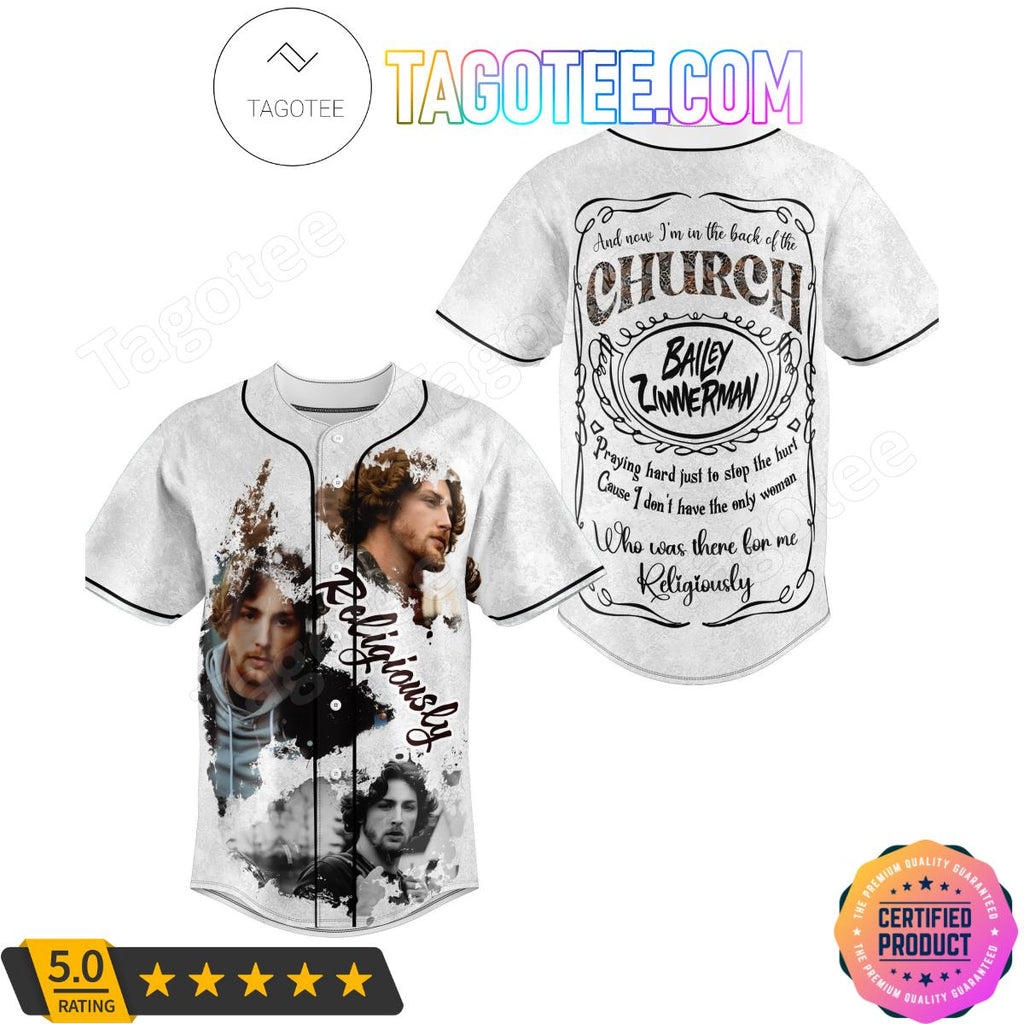 Bailey Zimmerman Religiously Baseball Jersey