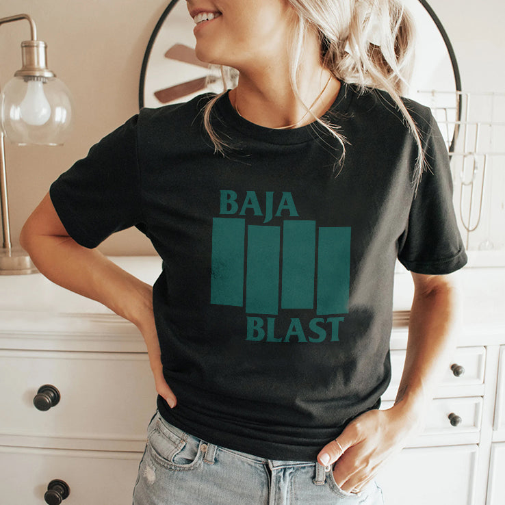 Baja Blast Black Flag T Shirt