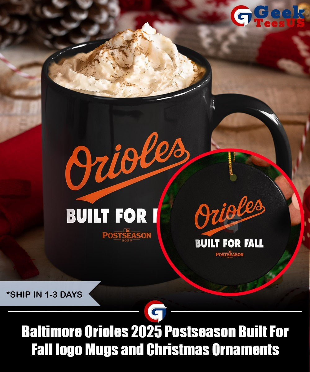 Baltimore Orioles 2025 Postseason Built For Fall logo shirt