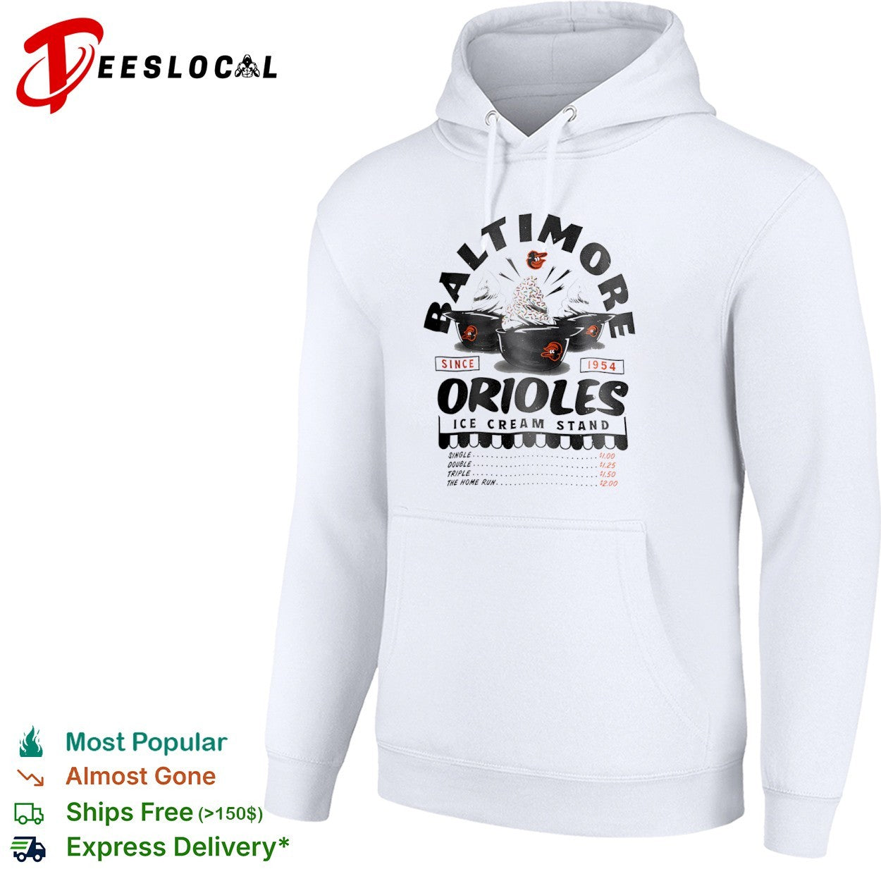 Baltimore Orioles Since 1954 Ice Cream Stand shirt