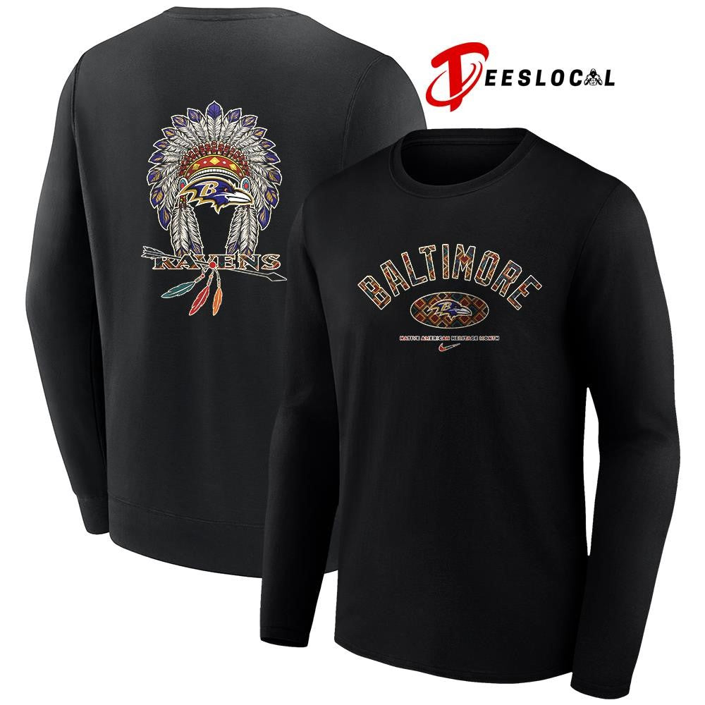 Baltimore Ravens x Native American heritage month logo shirt