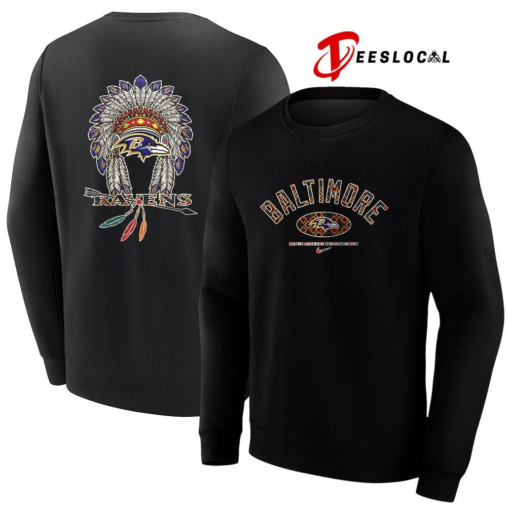 Baltimore Ravens x Native American heritage month logo shirt