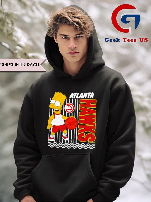 Bart Simpsons Atlanta Hawks NBA cartoon shirt
