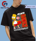 Bart Simpsons Atlanta Hawks NBA cartoon shirt