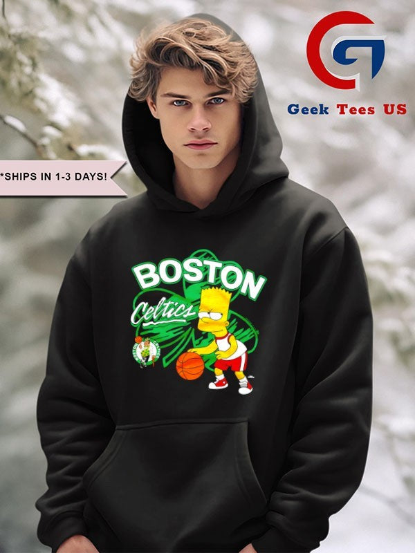 Bart Simpsons Boston Celtics NBA cartoon shirt