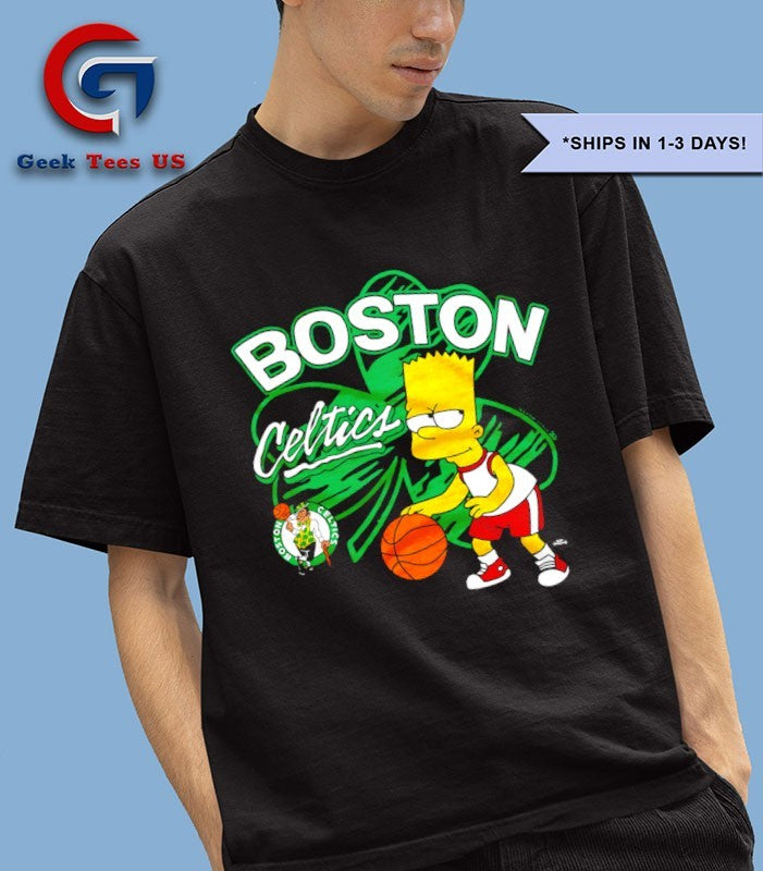 Bart Simpsons Boston Celtics NBA cartoon shirt