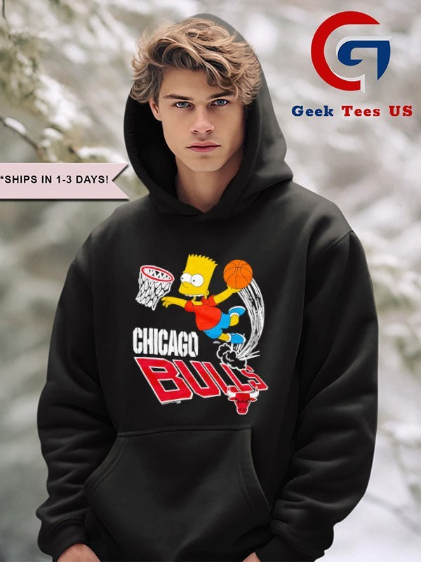 Bart Simpsons Chicago Bulls NBA cartoon shirt