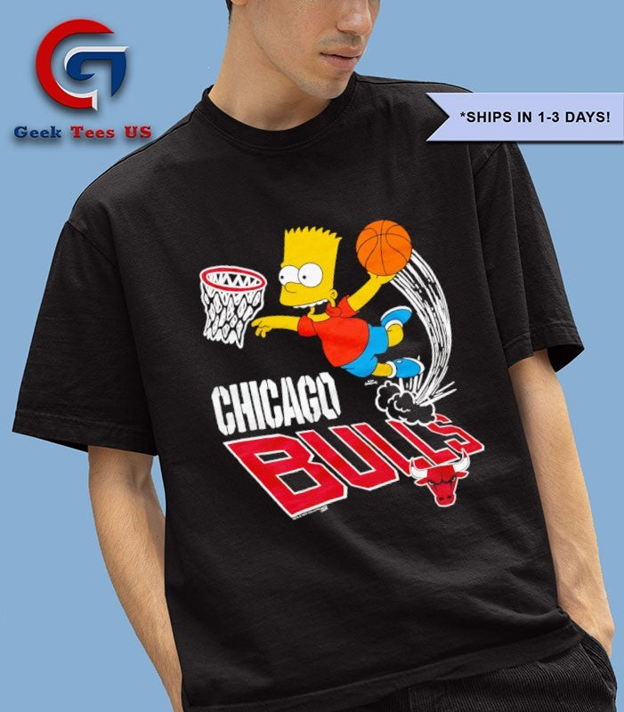 Bart Simpsons Chicago Bulls NBA cartoon shirt