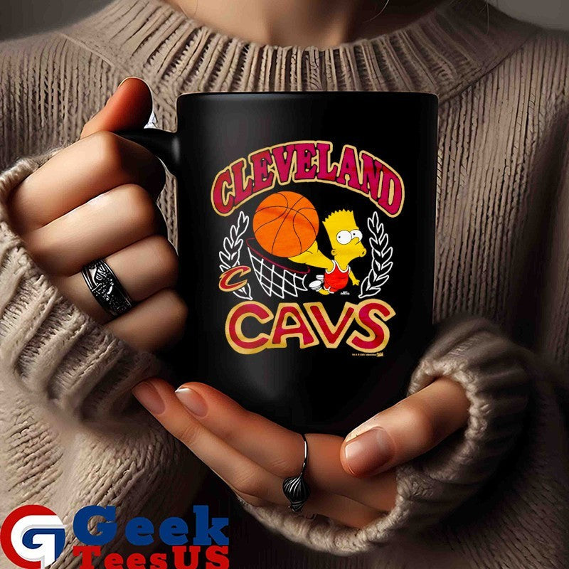 Bart Simpsons Cleveland Cavaliers NBA cartoon shirt