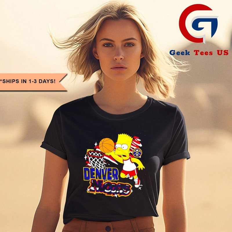 Bart Simpsons Denver Nuggets NBA cartoon shirt