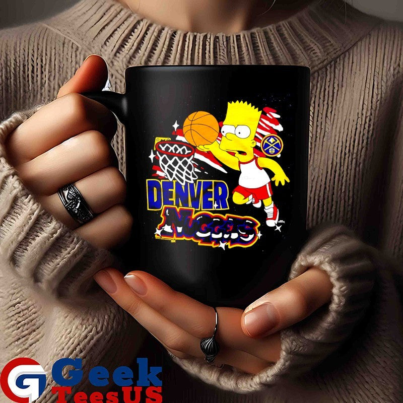 Bart Simpsons Denver Nuggets NBA cartoon shirt