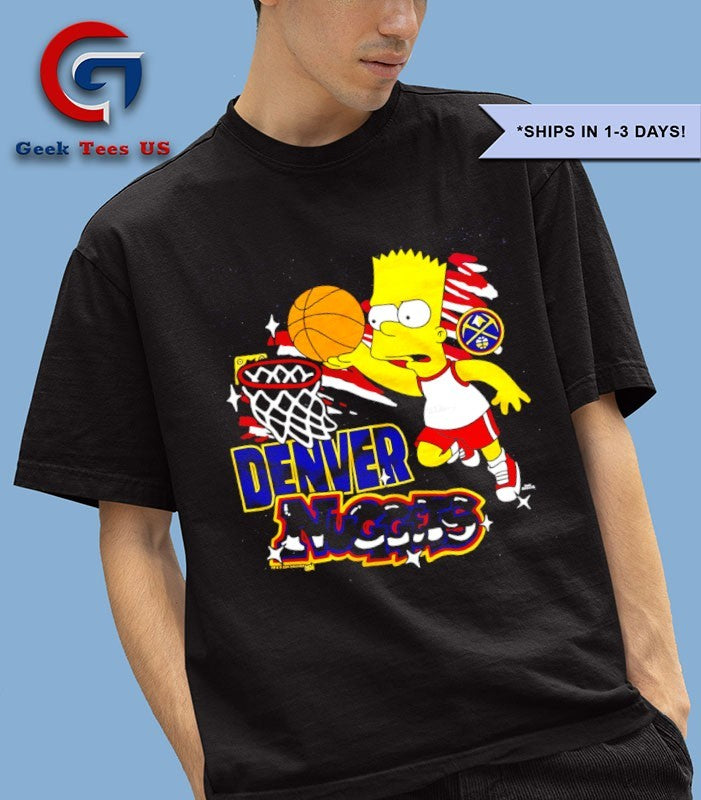 Bart Simpsons Denver Nuggets NBA cartoon shirt