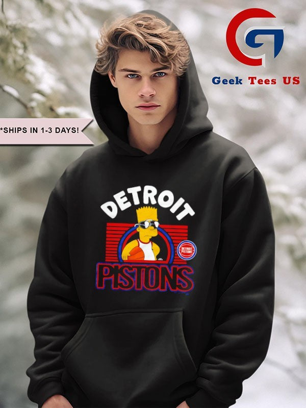 Bart Simpsons Detroit Pistons NBA cartoon shirt
