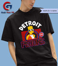 Bart Simpsons Detroit Pistons NBA cartoon shirt