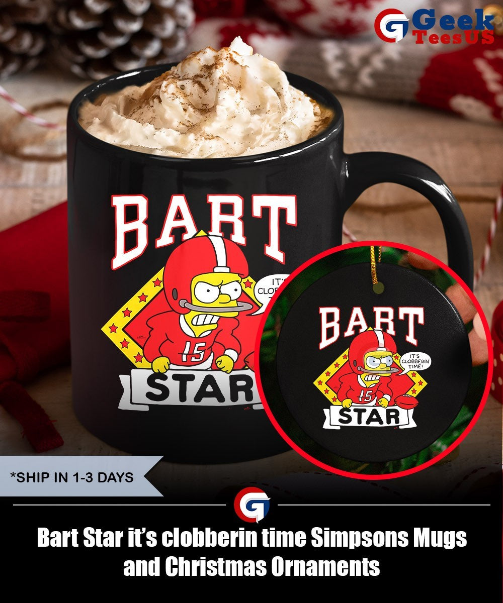 Bart Star it’s clobberin time Simpsons shirt
