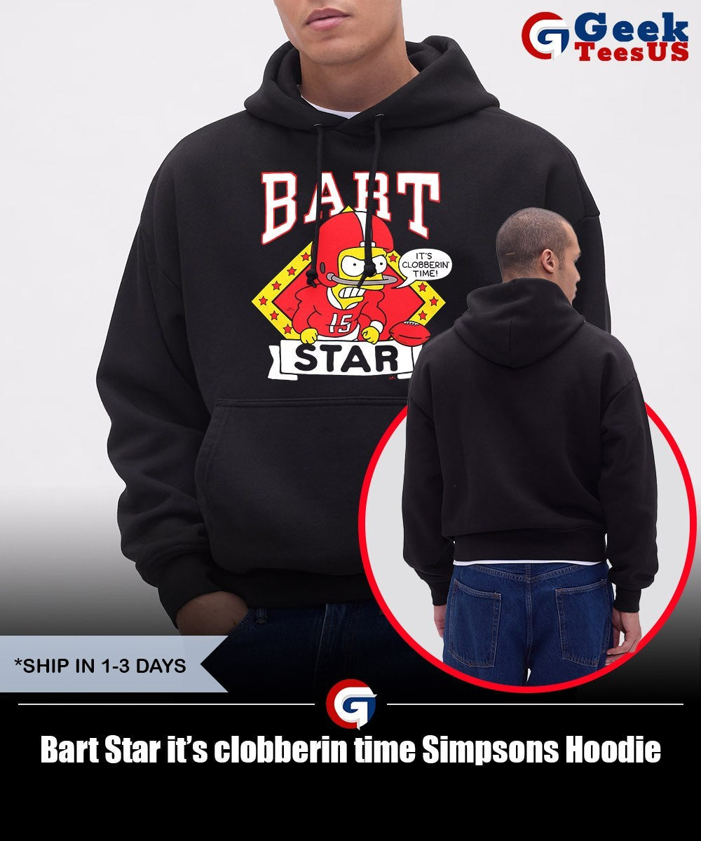 Bart Star it’s clobberin time Simpsons shirt