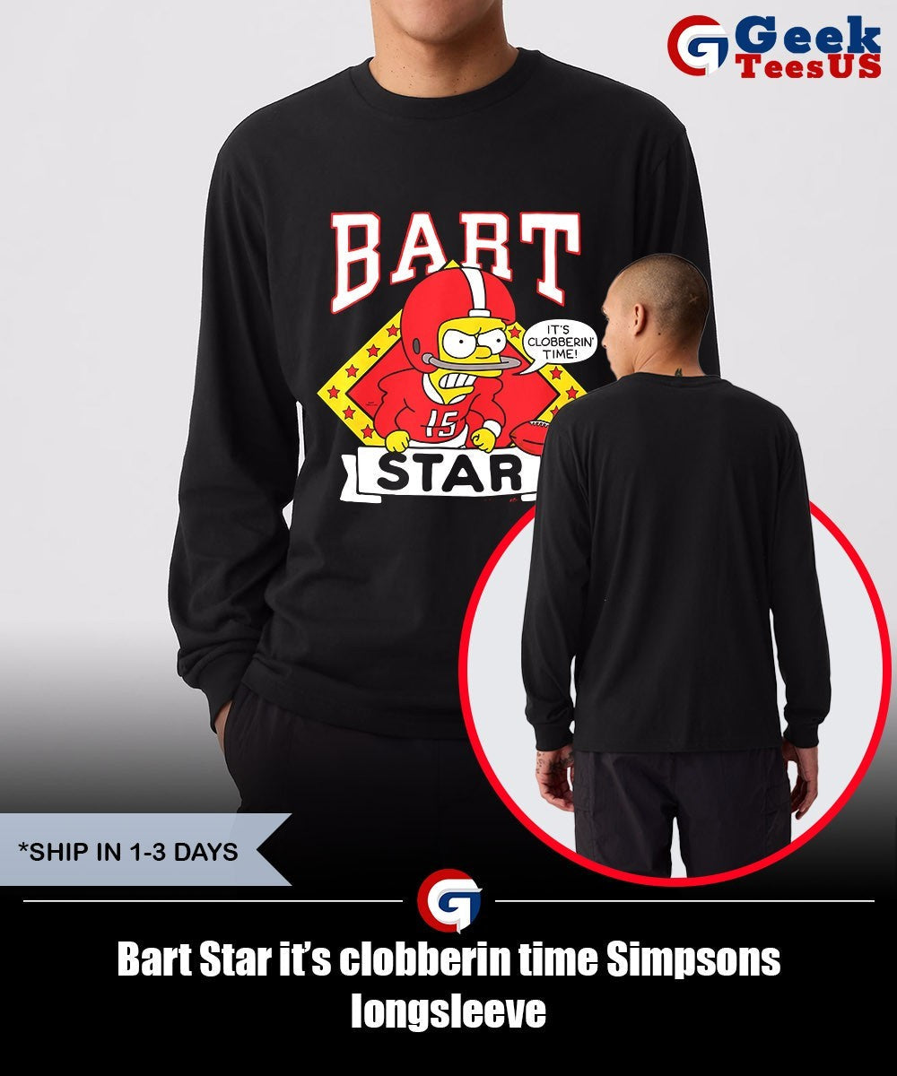 Bart Star it’s clobberin time Simpsons shirt