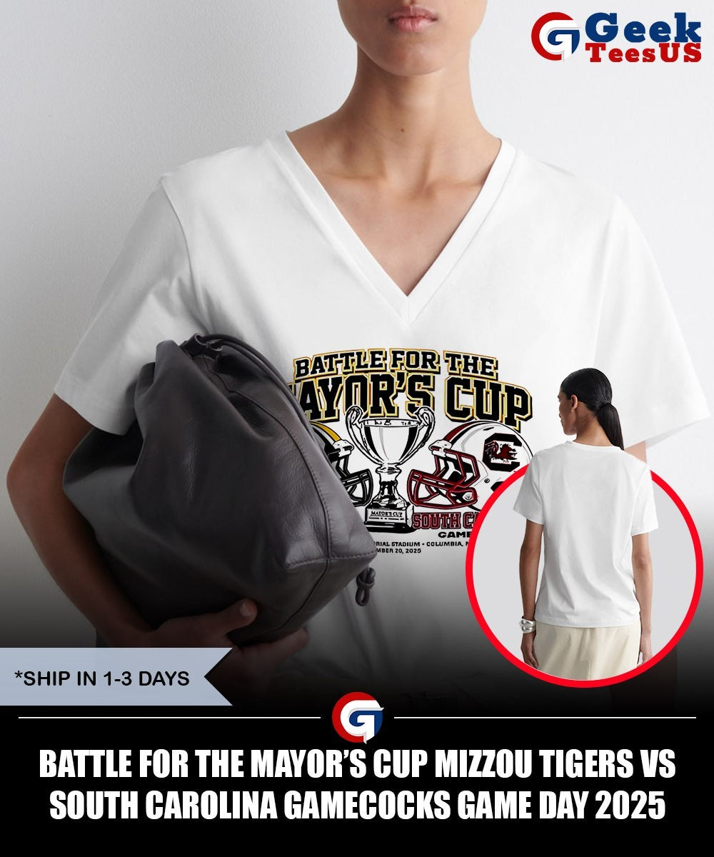 Battle for the Mayor’s Cup Mizzou Tigers vs South Carolina Gamecocks Game Day 2025 helmet shirt
