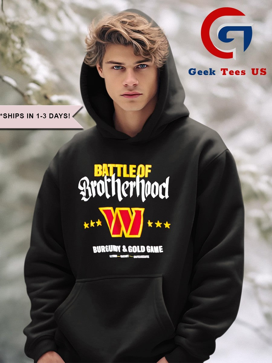 Battle of Brotherhood Washington Commanders Burgundy and Gold Game shirt